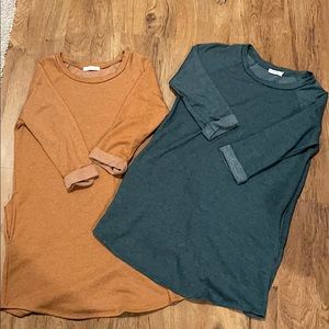 2 sweatshirt dresses